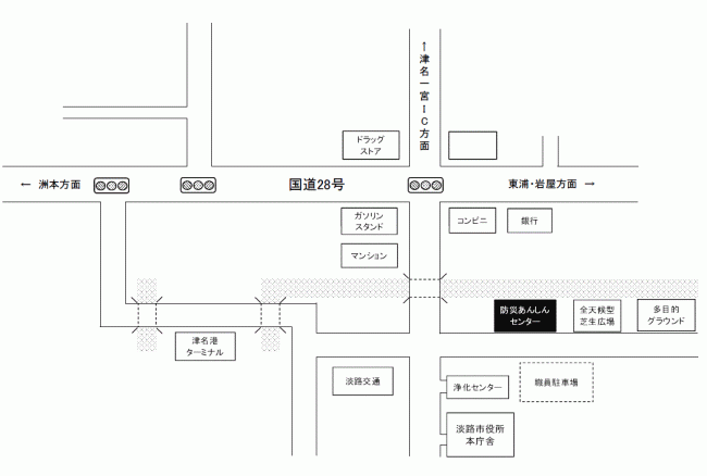 淡路市防災あんしんセンター位置図