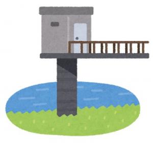 河川水位観測所のイラスト