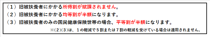 旧被扶養者軽減