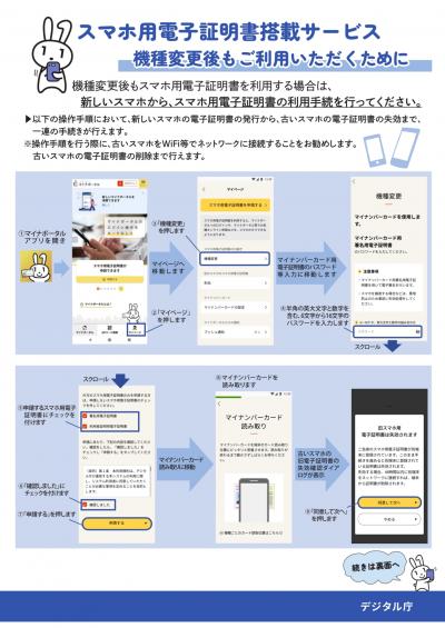 スマホ用電子証明書搭載サービス　機種変更後もご利用いただくために（令和5年8月改訂）