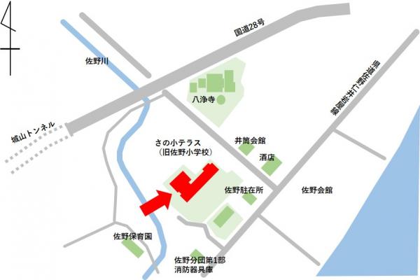 さの小テラス位置図