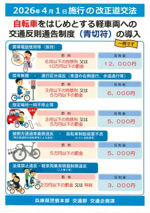 青切符対象違反一例