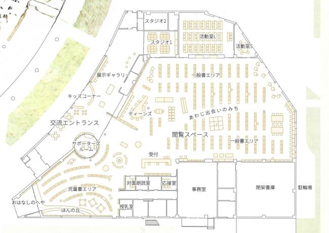 津名図書館館内図